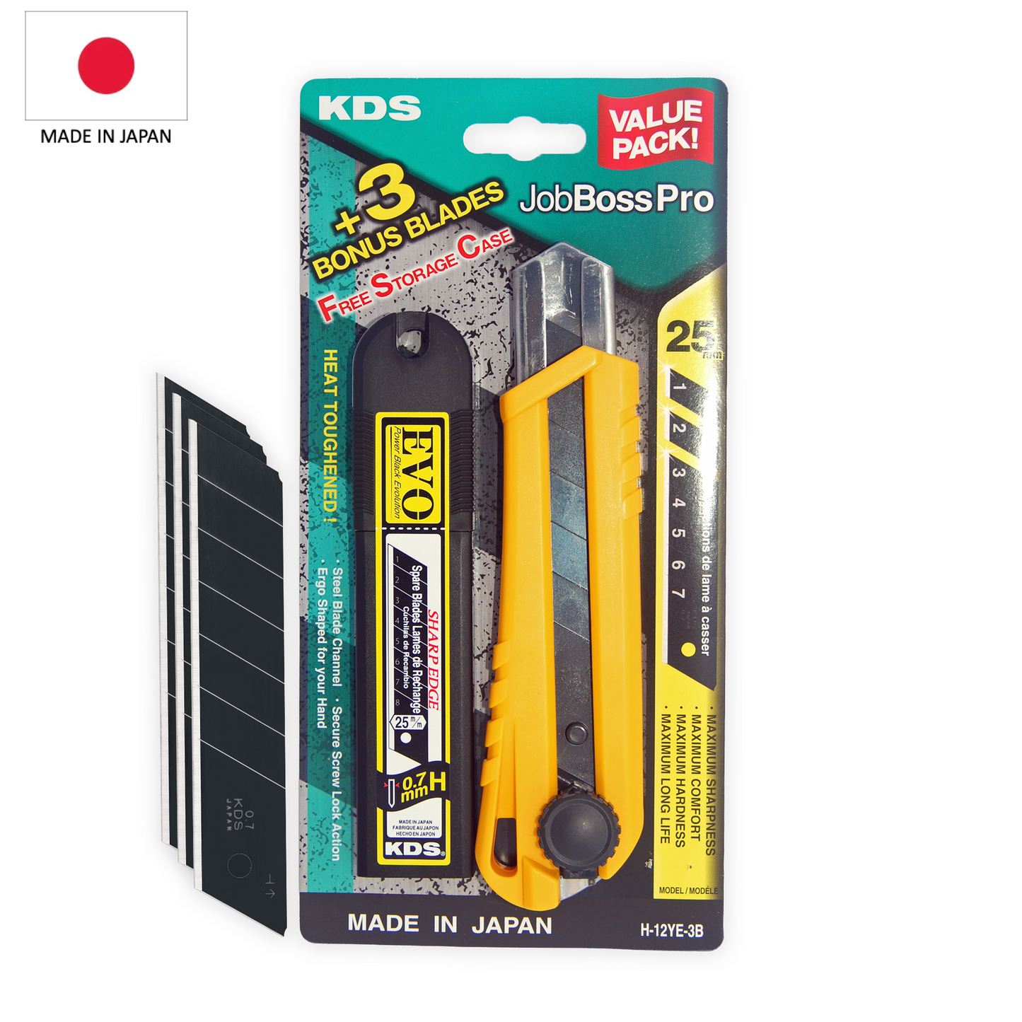 KDS Job Boss Pro Knife - 25mm - Value Pack