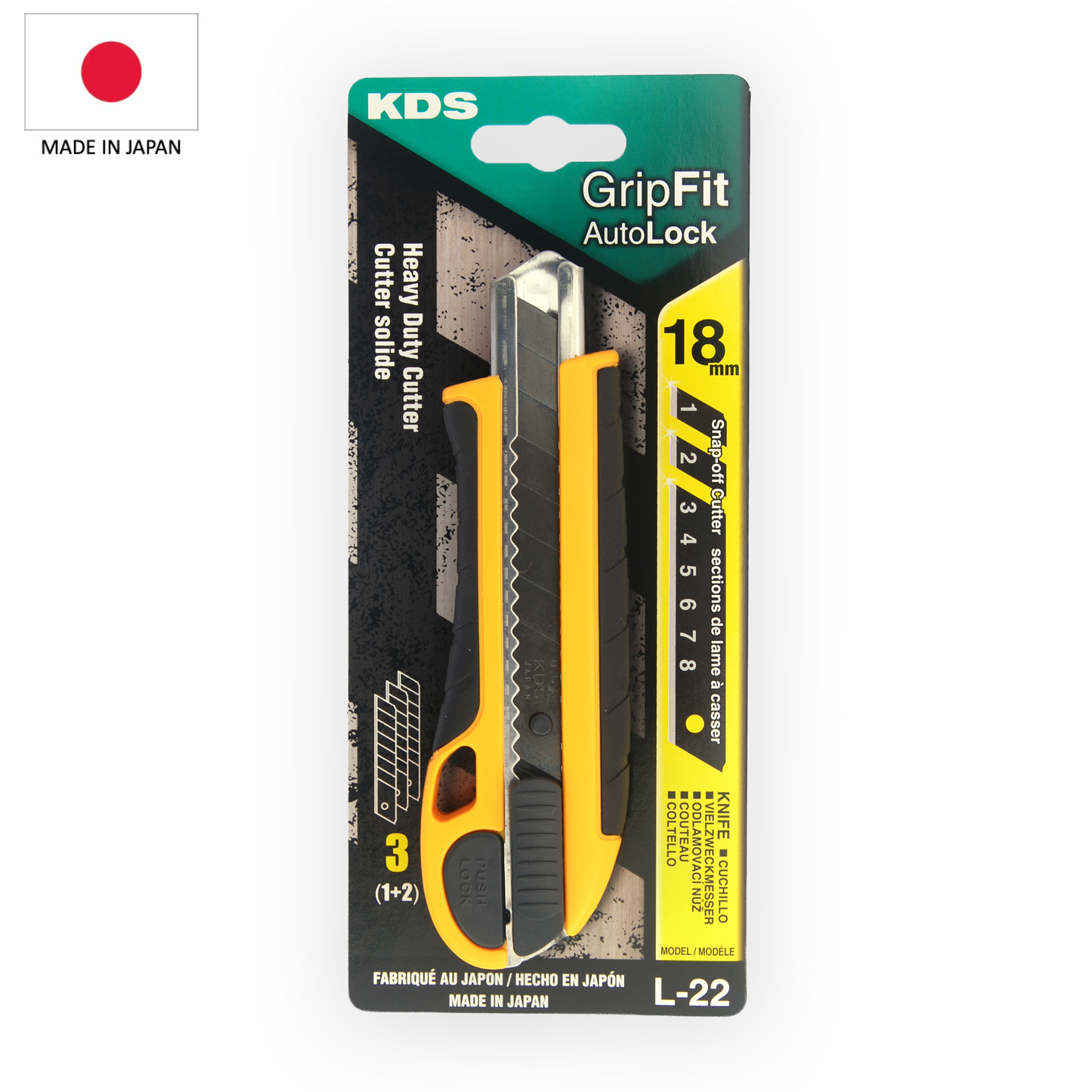 KDS Grip-Fit Autolock Knife - 18mm