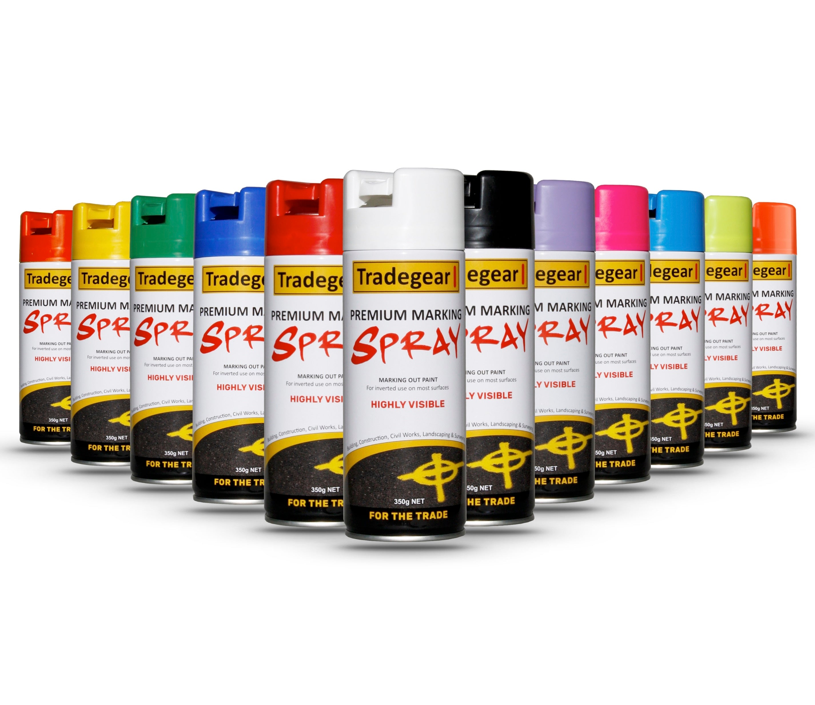 GIDEAL spray paint wash MA-1【white】サイズ2 Premium Marking Spray - White | Tradegear New Zealand